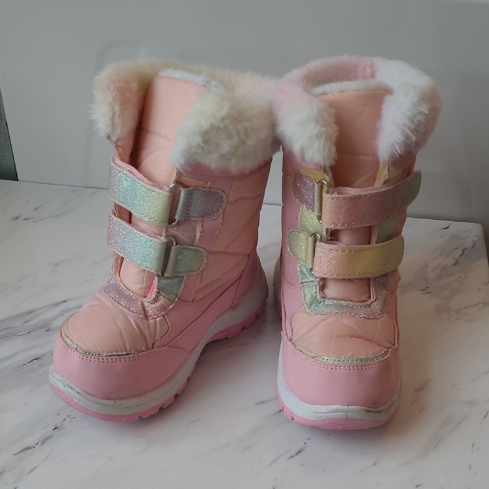 Beverly Hills Polo Club Pink Toddler Snow Boots